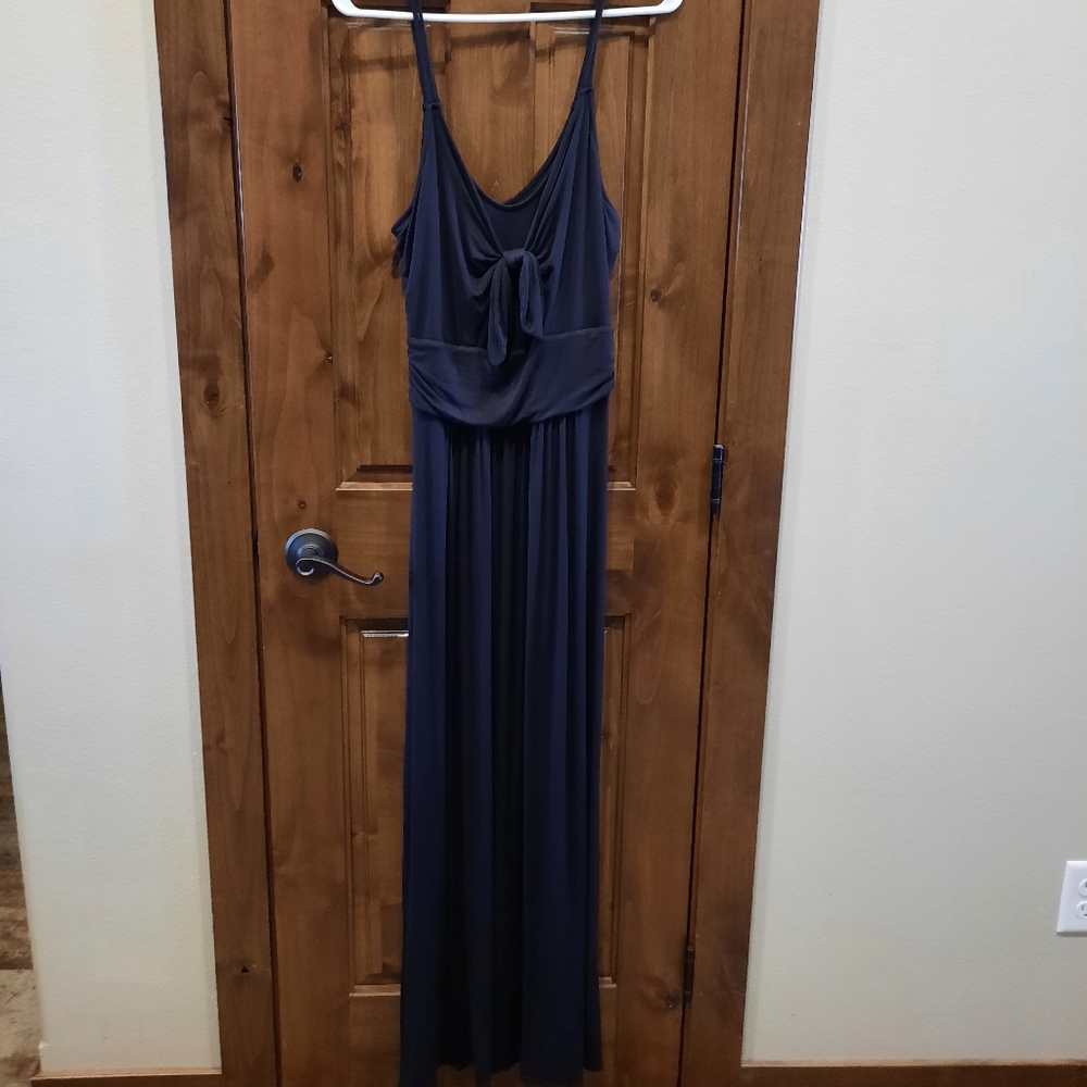 Maurices Solid Tie Front Maxi Dress